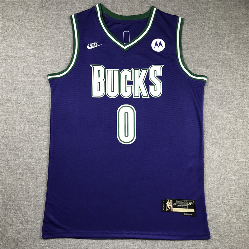 Men Milwaukee Bucks #0 Lillard Purple Nike 2025 NBA Jersey->milwaukee bucks->NBA Jersey